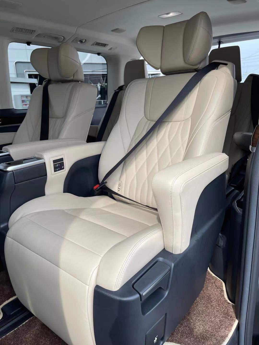 Reclining captain seat with footrest extended